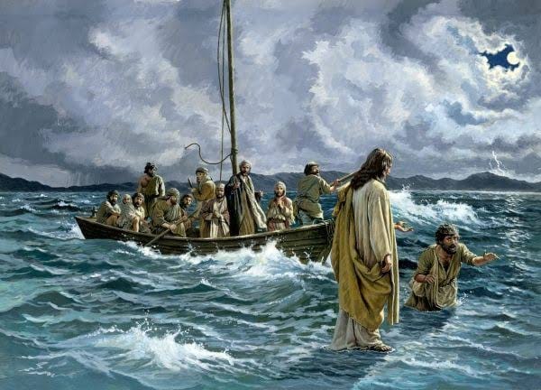 Jesus walking on the water